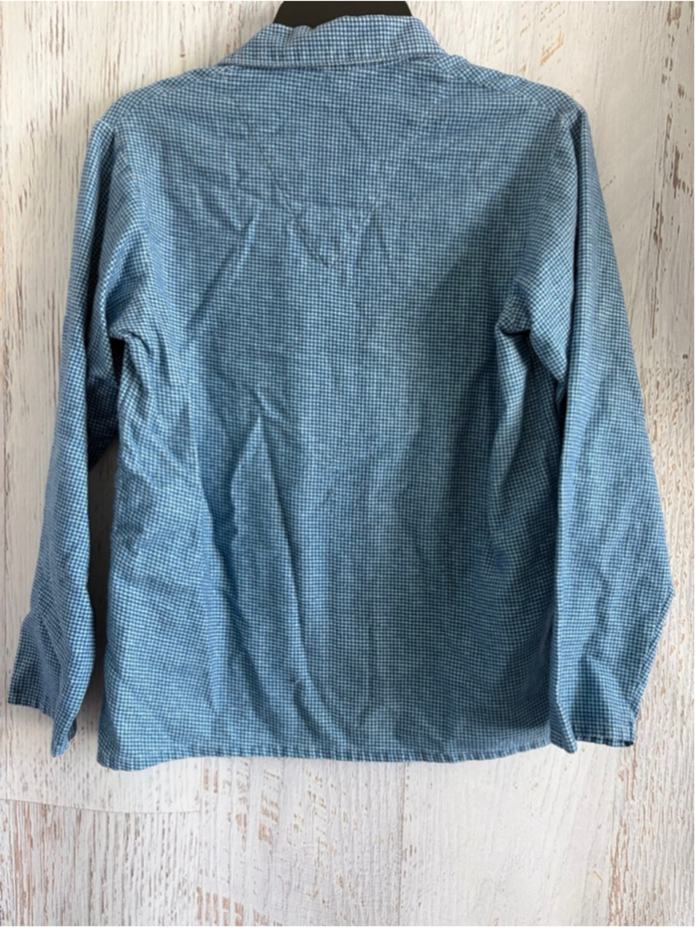 Vintage Boys Montgomery Ward Pajama Set L Blue Checkered Print - Picture 6 of 9